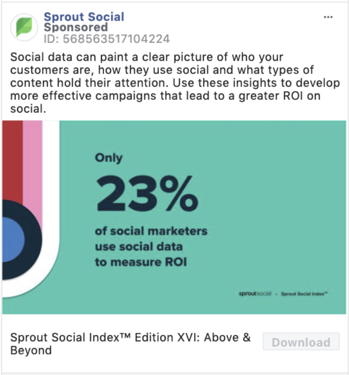 Sprout Social CTA: Download